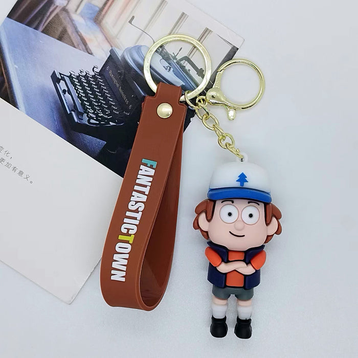 Wholesale cartoon grotesque town doll key chain pendant bag car key chain Accessories