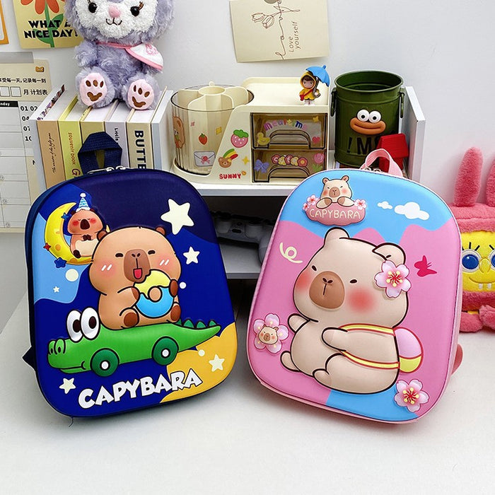 Wholesale New Groundhog Backpack Cute Kindergarten Backpack Boys and Girls Backpack Cute Cartoon Hard Shell