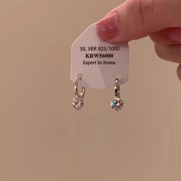 Wholesale Light Luxury Exquisite Zircon Pendant Earrings