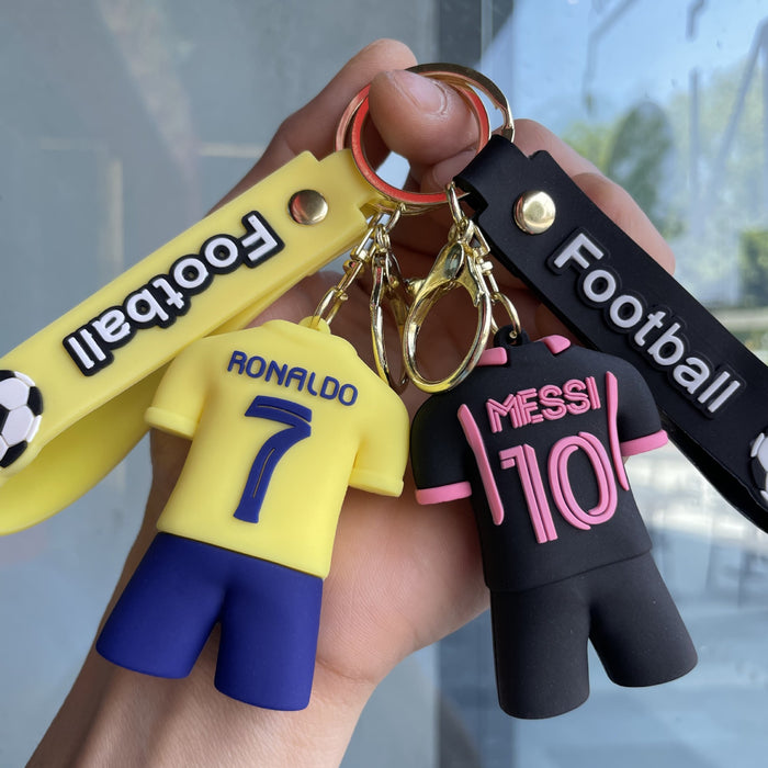 Wholesale Football jersey keychain, jersey backpack pendant, small gift