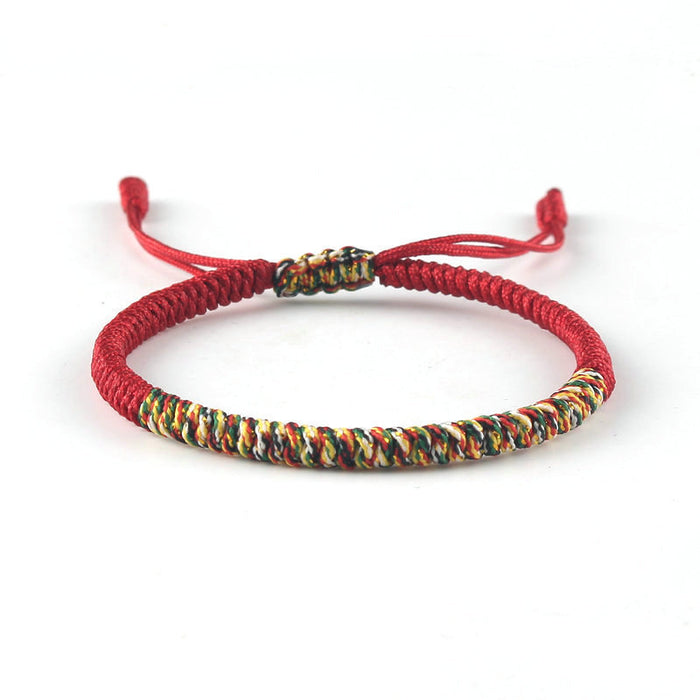 Wholesale red rope bracelet hand-woven adjustable diamond knot bracelet for men and women