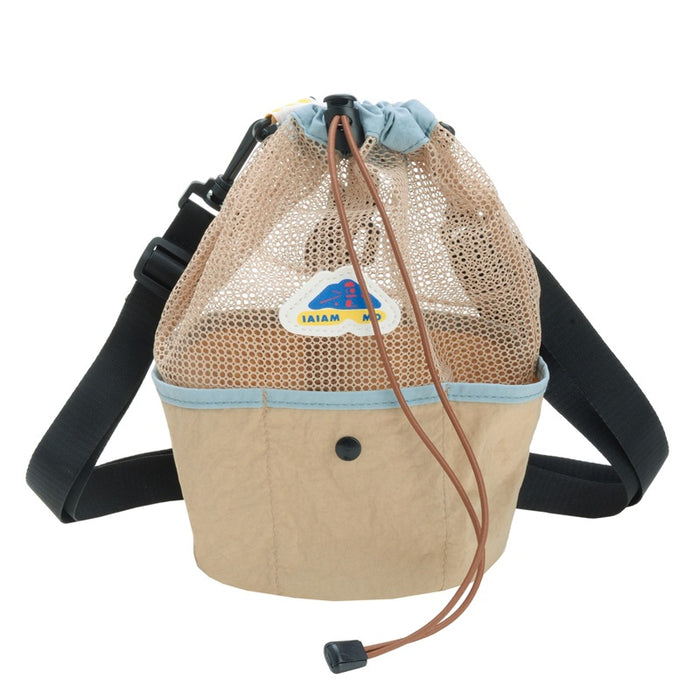 Wholesale Drawstring Shoulder Bag Mesh Splicing Foldable Kids' Backpack