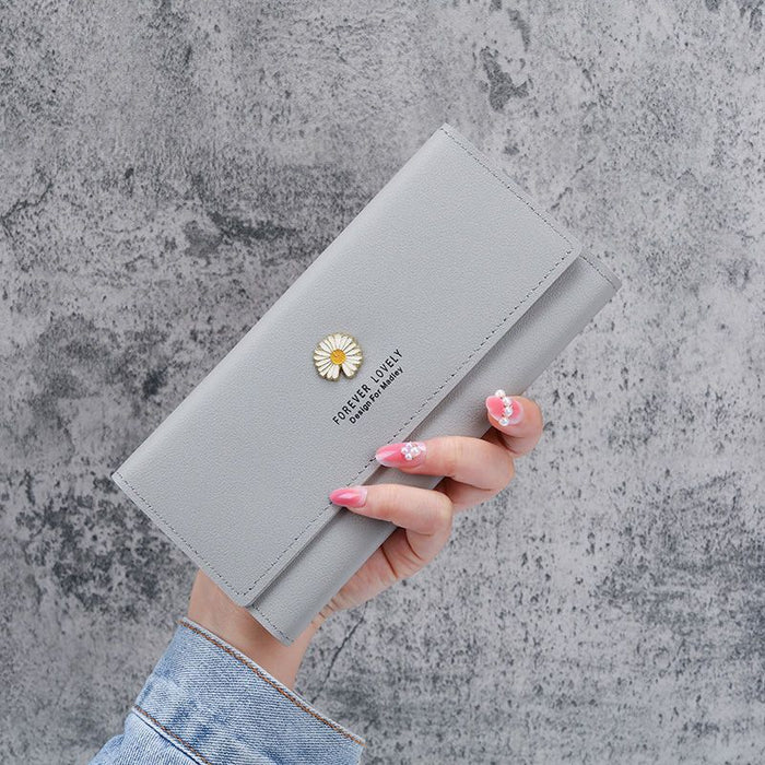 Wholesale Pink PU Women' s Long Folding Wallet with Card Holder - Everyday Resale MOQ≥3