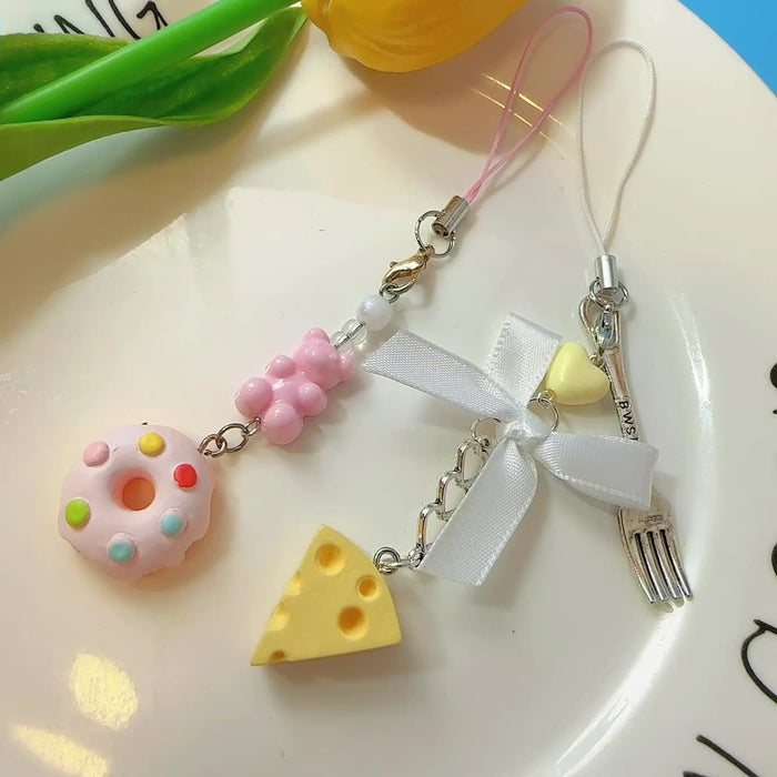 Wholesale Beaded Mobile Phone Chain Goo Card Pendant Cute Niche Ins Hanging Simple