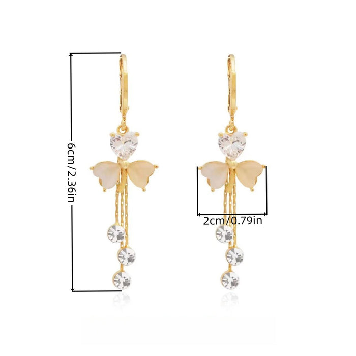 Wholesale Light luxury earrings, new niche design, high-end tassel earrings, elegant earrings