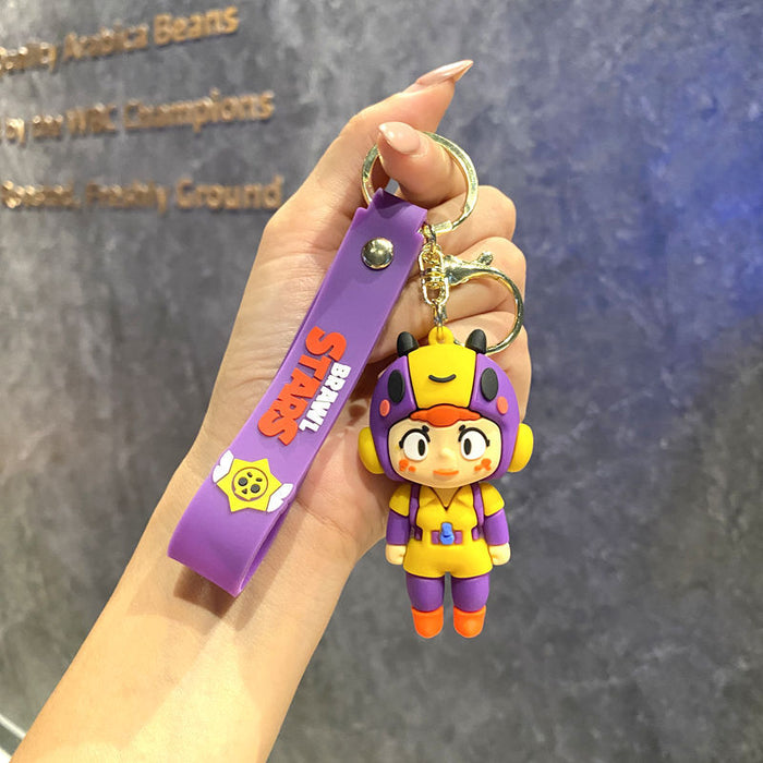 Wholesale  cartoon pvc doll car key chain Cute Keychain