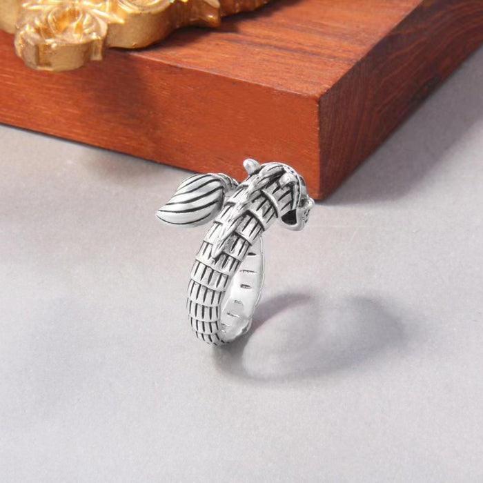 Wholesale New Personalized Alloy Ring with Exaggerated Opening, Retro Fashion Jewelry