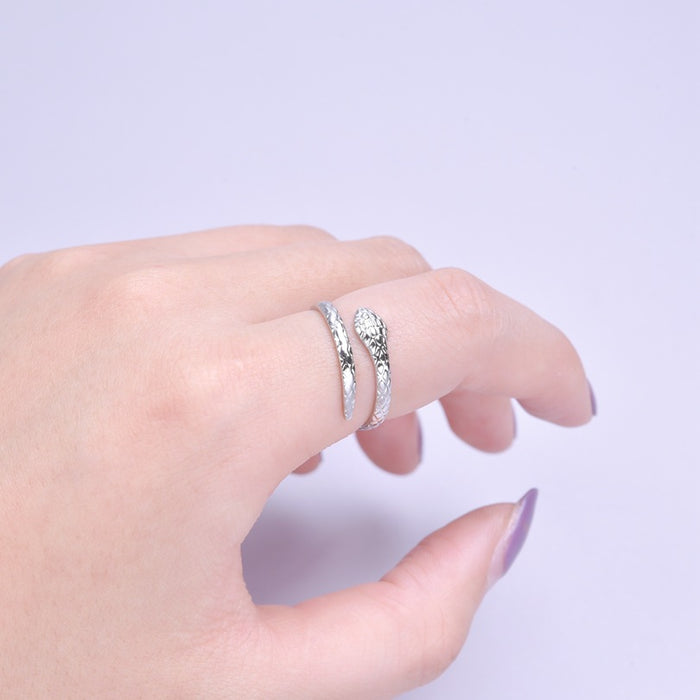 Wholesale Steel titanium gold ring with adjustable tail ring opening