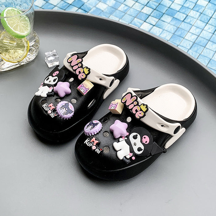 Wholesale Slippers Cartoon Double Color All-match Hole Shoes Soft Sole Non-slip Toe Sandals