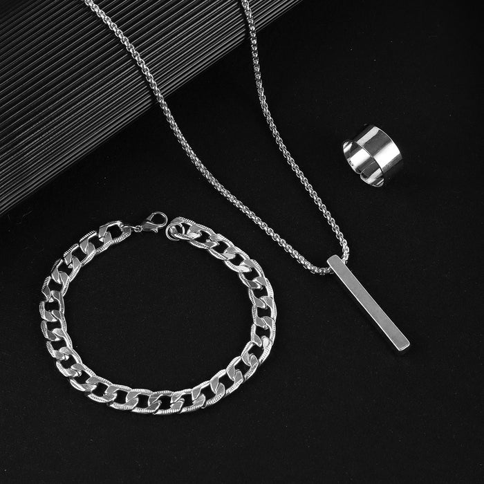 Wholesale Cross necklace, ring, bracelet, new three piece set with accessories