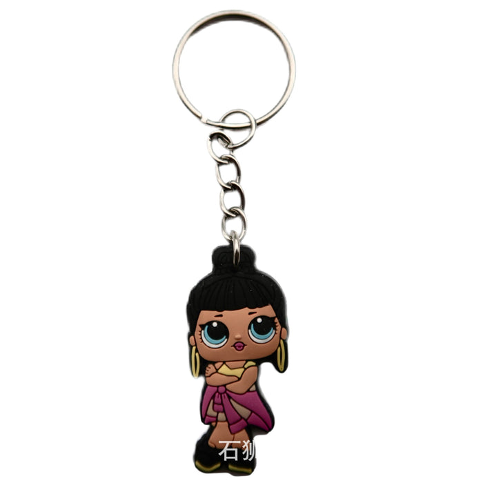 Wholesale 10 pcs Cute Girl Series Key Chain Pendants