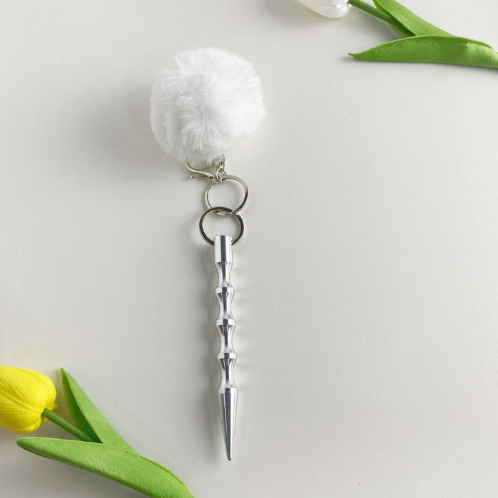 Wholesale Stick Pen Shaped Pom Pom 2 Piece Set Keychain JDC-KC-ZY034