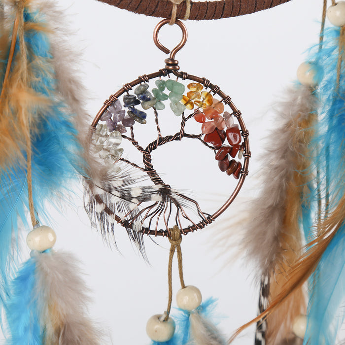 Wholesale Handmade Feather Dreamcatcher Colorful Tree of Life