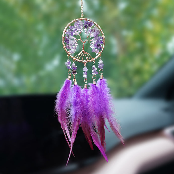 Wholesale Glass Crystal Life Tree Car Hanging Decoration Chic Fashion Accessory MOQ≥2