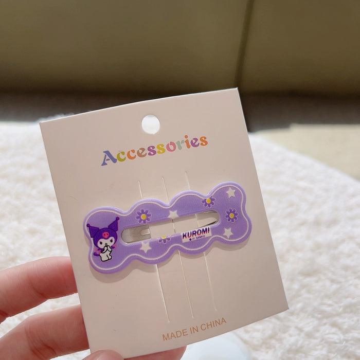 Wholesale Cartoon rectangular wavy hollow kids'  hair clip