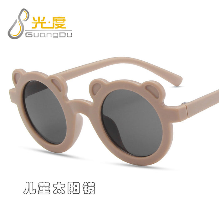 Wholesale Round frame children's sunglasses, cute sunshade selfie glasses for children, baby sunglasses