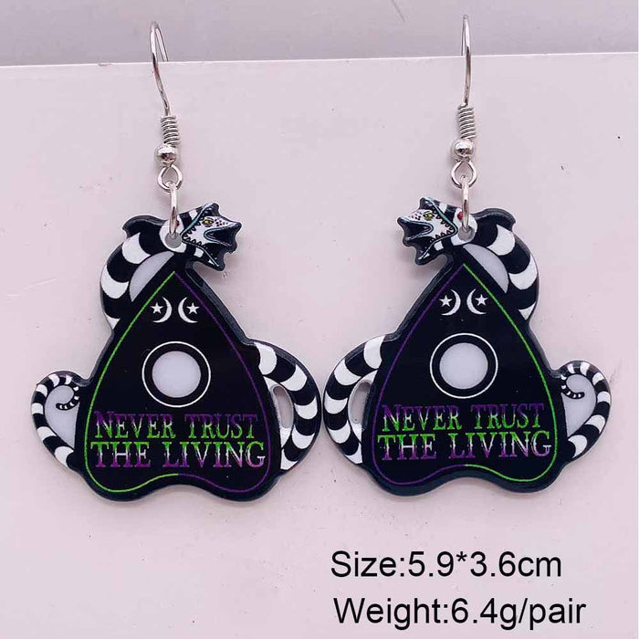 Wholesale  earrings coffin bat ghost acrylic earrings earrings  gift earrings