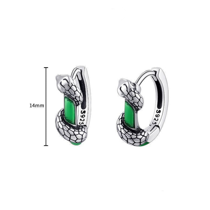 Wholesale   Snake Earrings Men's  Ear Ring  925 Ear Studs Ear Accessories  Jewelry