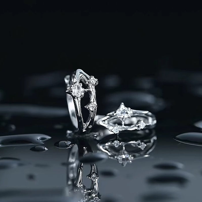 Wholesale New diamond studded earrings for men with a high-end feel. Zircon hollowed out earrings with simple design and personalized ear loops