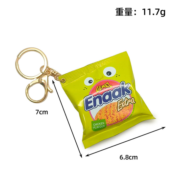 Wholesale New simulation snack bag, car keychain, couple pendant, backpack pendant