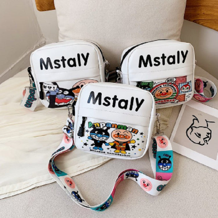 Wholesale Cartoon Bag Casual Crossbody Bag Student Kidsren' s Square Bag Niche Cute Pu Ladies Canvas Bag
