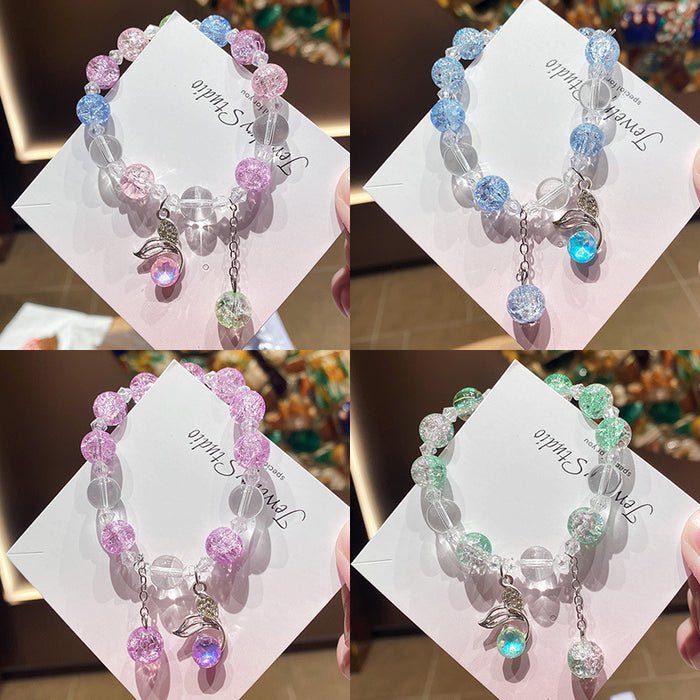 Wholesale Fish Tail Glass Beaded Bracelet Handmade Fashion Jewelry Accessory MOQ≥3