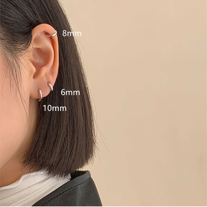 Wholesale Sterling silver glossy earrings, elegant earrings, simple earrings