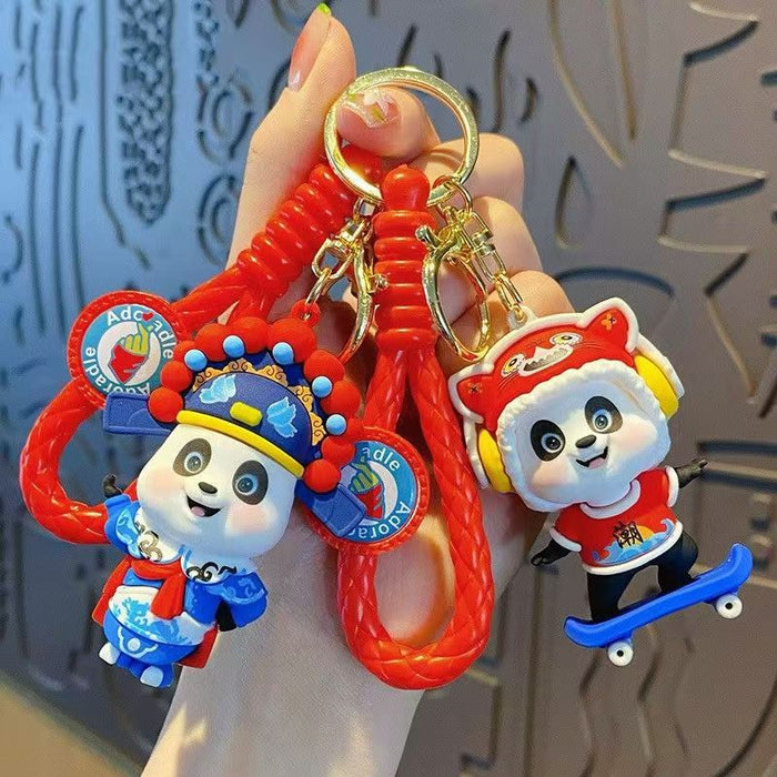 Wholesale Cartoon National Trend Opera Panda Cute Doll Keychain JDC-KC-ZT006