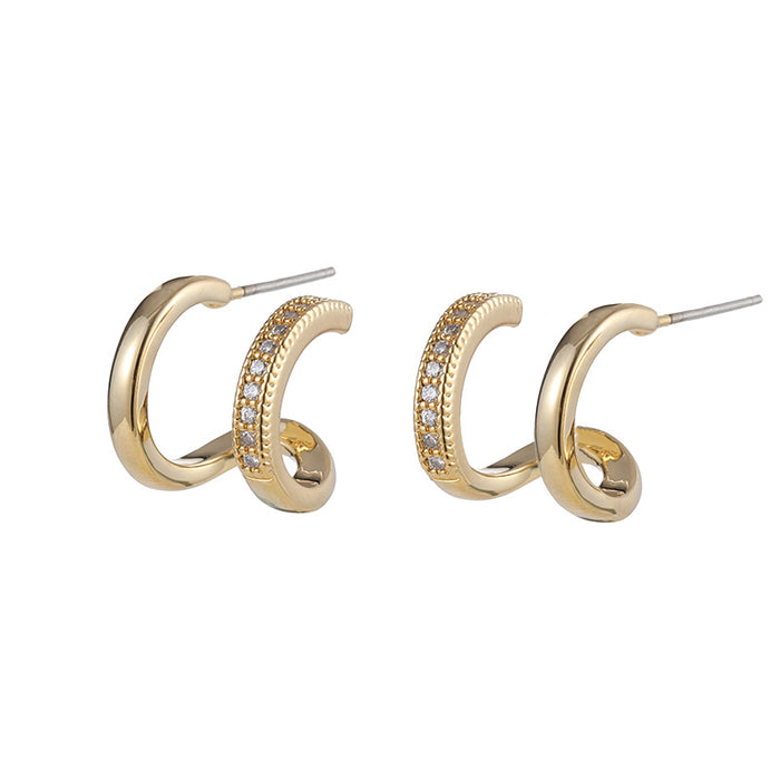 Wholesale Ear Clip Cold Style Double Ear Ring Elegant Earrings Earrings for Women