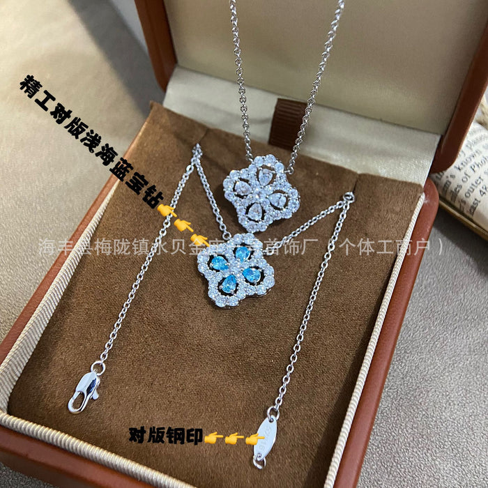 Wholesale Light luxury high-end handmade diamond studded classic collarbone necklace
