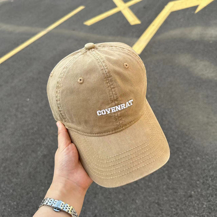 Wholesale New embroidered purple hat, women's baseball cap, widened brim, duckbill cap, couple sun hat, men's