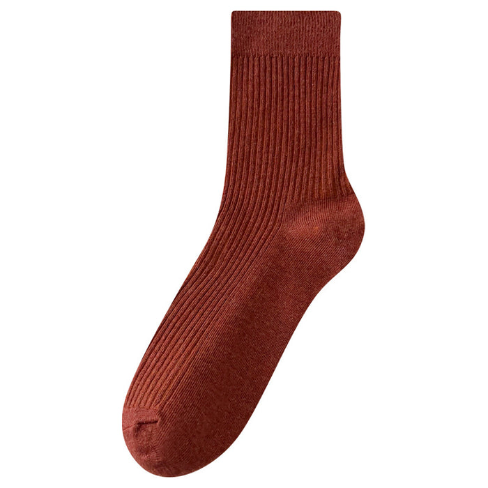 Wholesale Socks men's mid length socks solid color cotton socks men's classic sports socks long socks