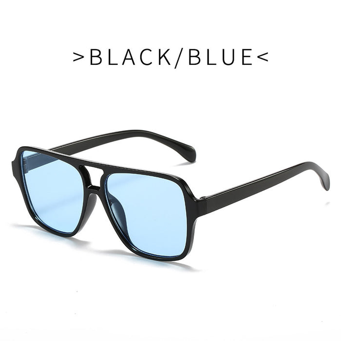 Wholesale Square Sunglasses Retro Large Frame Pilot Glasses Ocean Lens Sunglasses