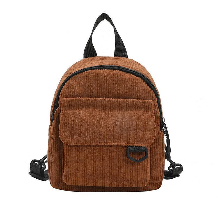 Wholesale Corduroy Solid Color Backpack JDC-BP-Feil001