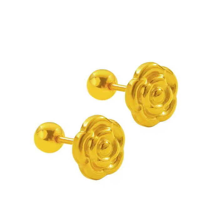 Wholesale  Anti-loss heart-shaped earrings  colorfast   small and exquisite titanium steel earrings