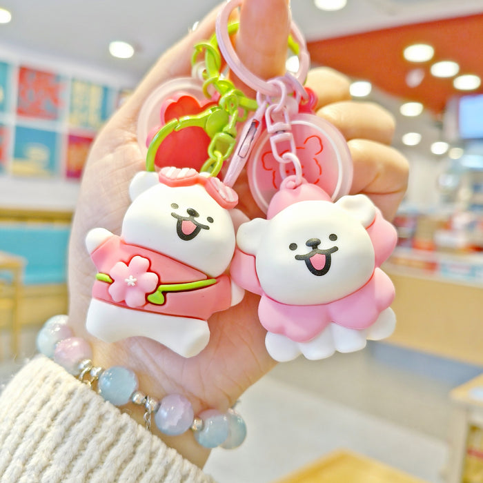 Wholesale New cute cartoon couple backpack pendant keychain accessory
