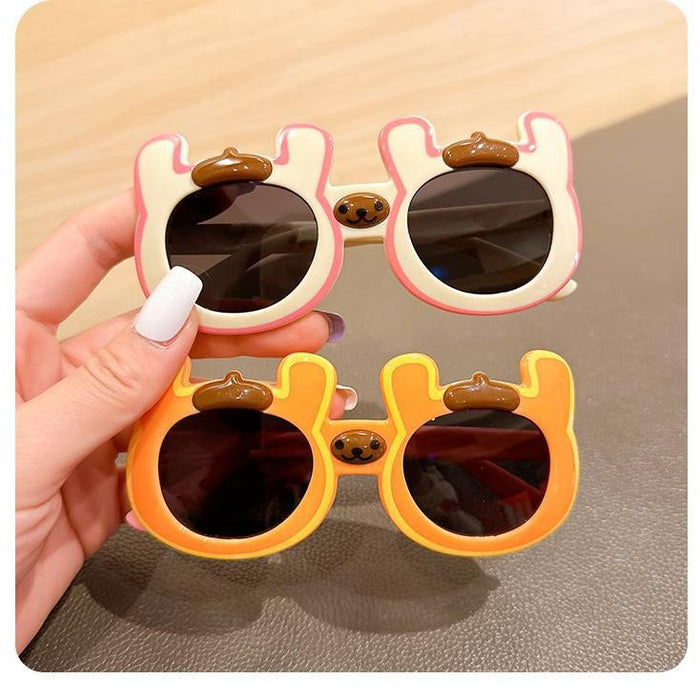 Wholesale Soft silicone sunglasses, cute cartoon polarized glasses, UV resistant sunshade sunglasses