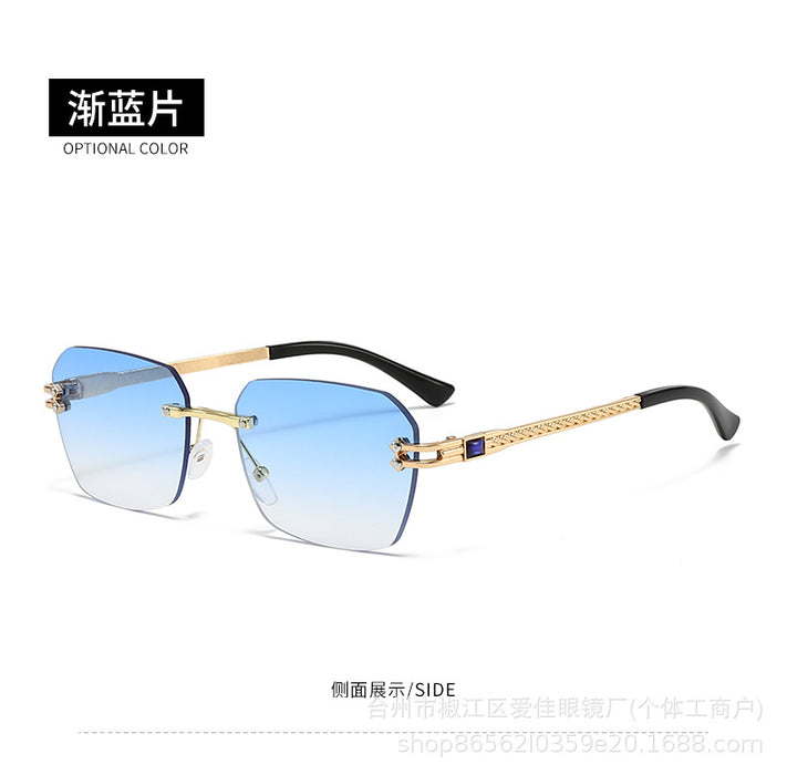 Wholesale New Fashionable Frameless Cut Edge Sunglasses, Personalized Trendy Sunglasses, Sunglasses