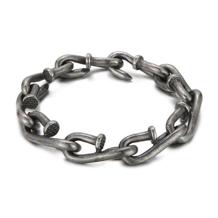 Wholesale Hook Clasp Titanium Steel Men's Bracelet JDC-BT-KaLun006