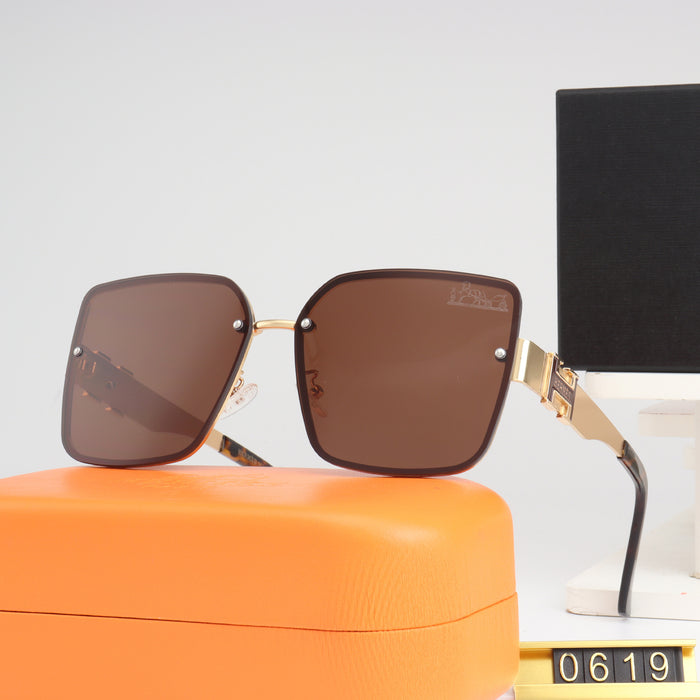 Wholesale Letter frameless sunglasses, high-end fashion, travel street photography, sunscreen sunglasses