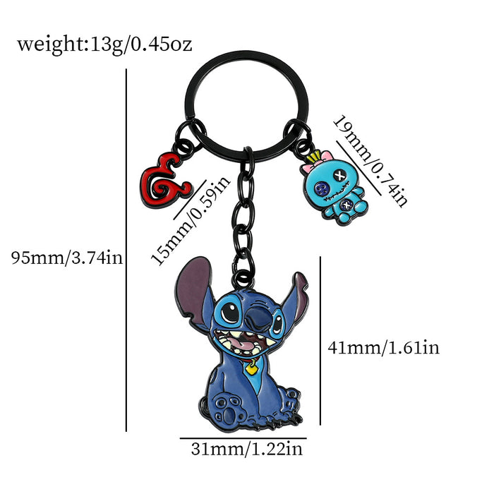 Wholesale Star Stitch Stitch Keychain Cartoon Stitch Doll Pendant Creative Couple Keychain JDC-KC-BS004