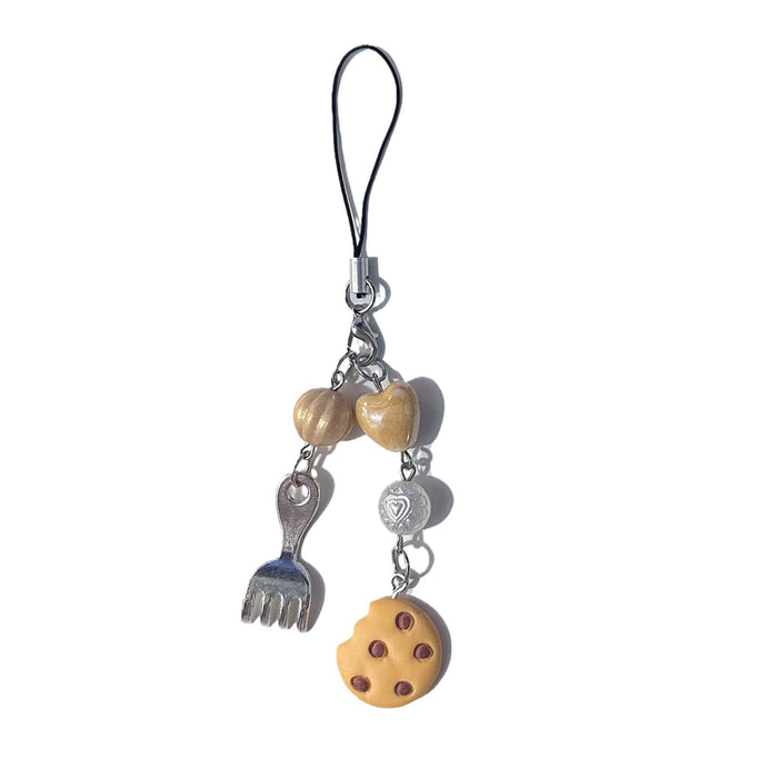 Wholesale Cookie Cake Fork Spoon Mobile Phone Hanging Chain Four-Leaf Clover