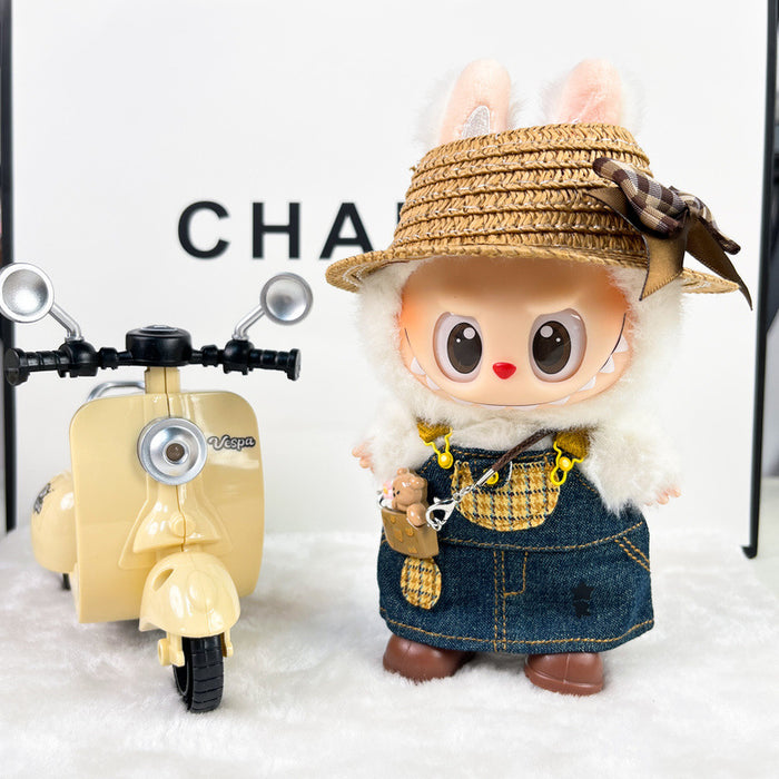 Wholesale Denim overalls and skirt set Heart-beating macaron dress