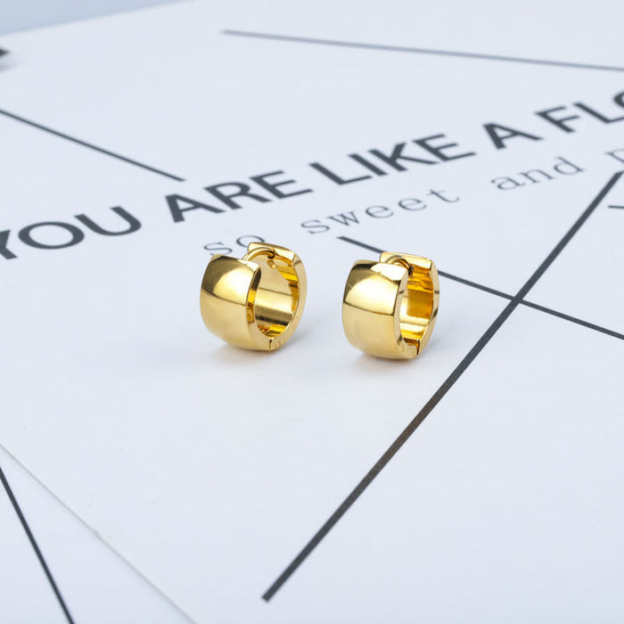 Wholesale Fashionable smooth titanium steel earrings and stainless steel accessories