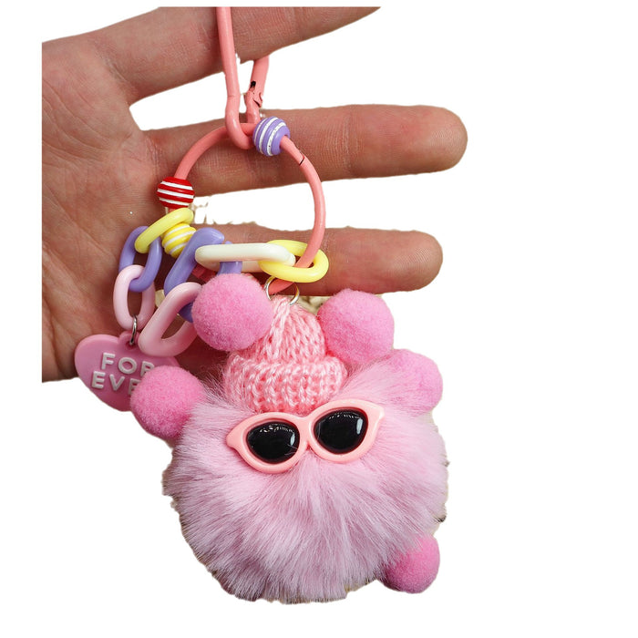 Wholesale Handcrafted DIY plush ball toy pendant for keychains