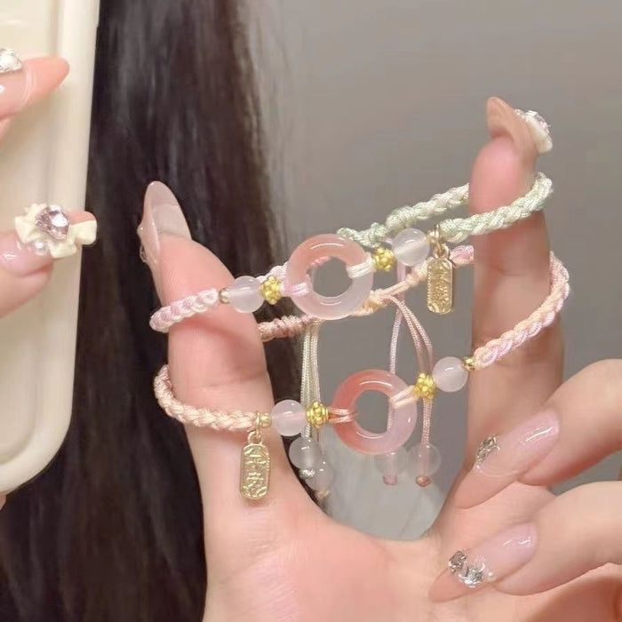 Wholesale Ping An Buckle Bracelet Color Handmade Rope Jewelry