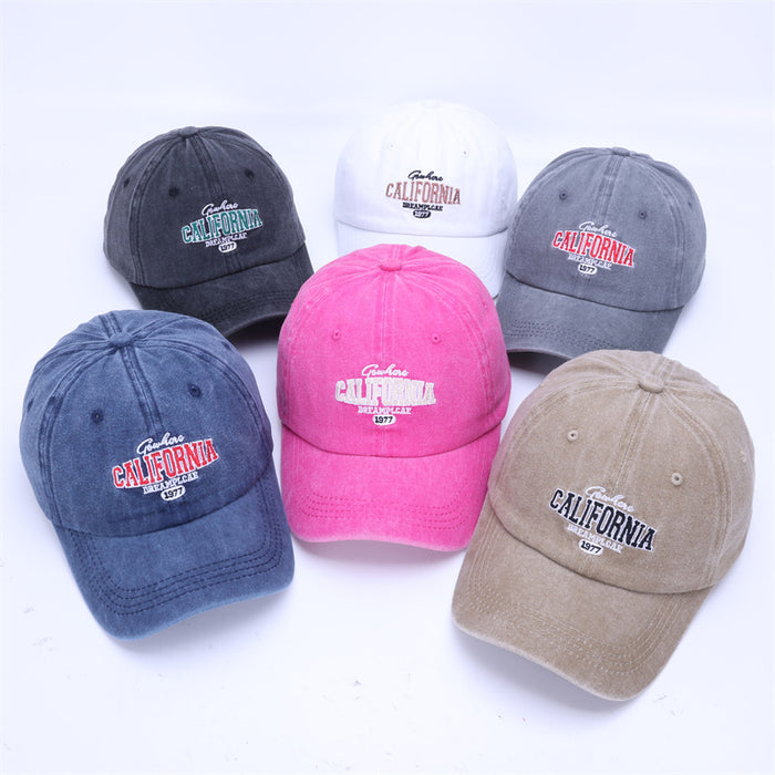 Wholesale New Fashionable Embroidered Letter Baseball Hat Spring/Summer Washed Cotton Sunshade Duck Tongue Hat