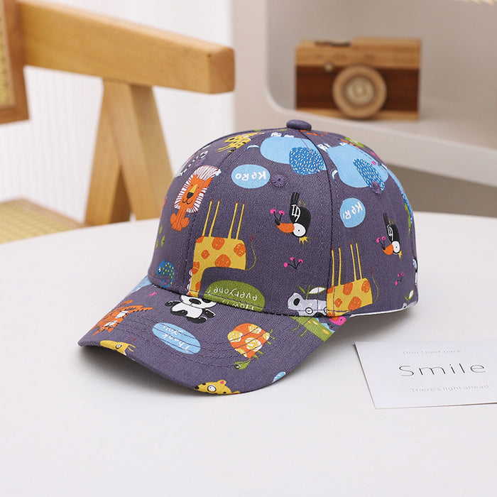 Wholesale Children's Hat Fashion Graffiti Printed Baby Baseball Hat Sunshade Duck Tongue Hat