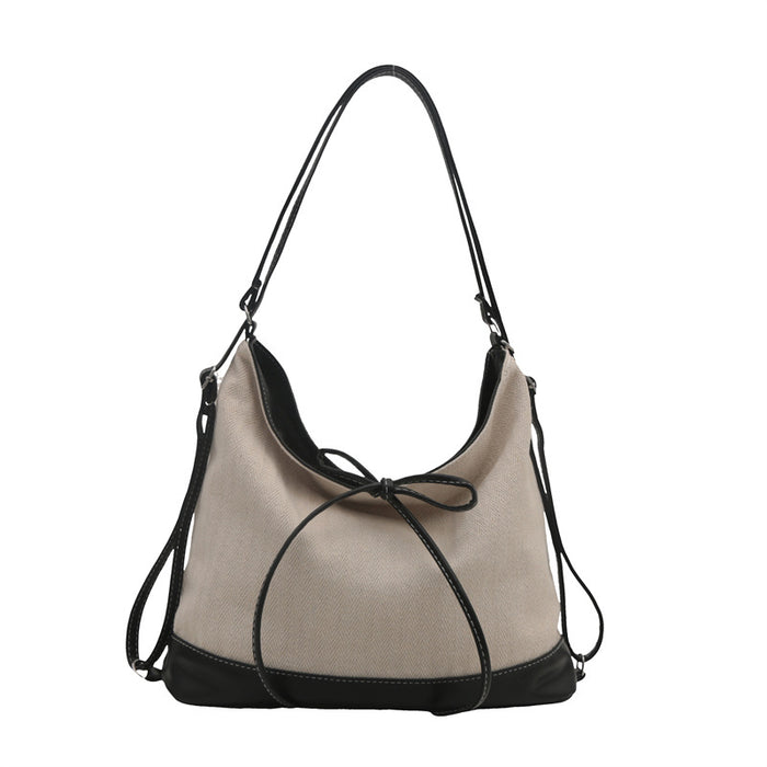 Wholesale Retro patchwork cloth tote bag shoulder bag handbag large capacity commuting bucket bag