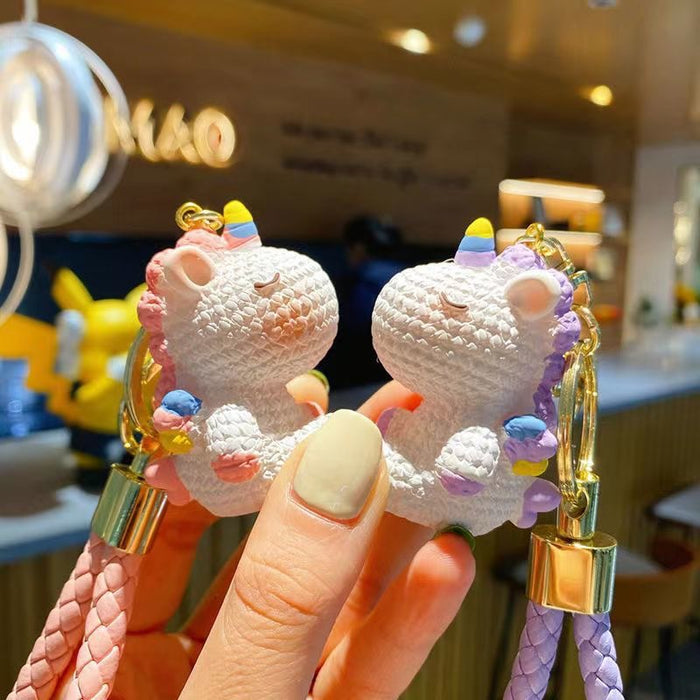 Wholesale Key pendant, keychain, resin couple, cute keychain, high-end niche pendant